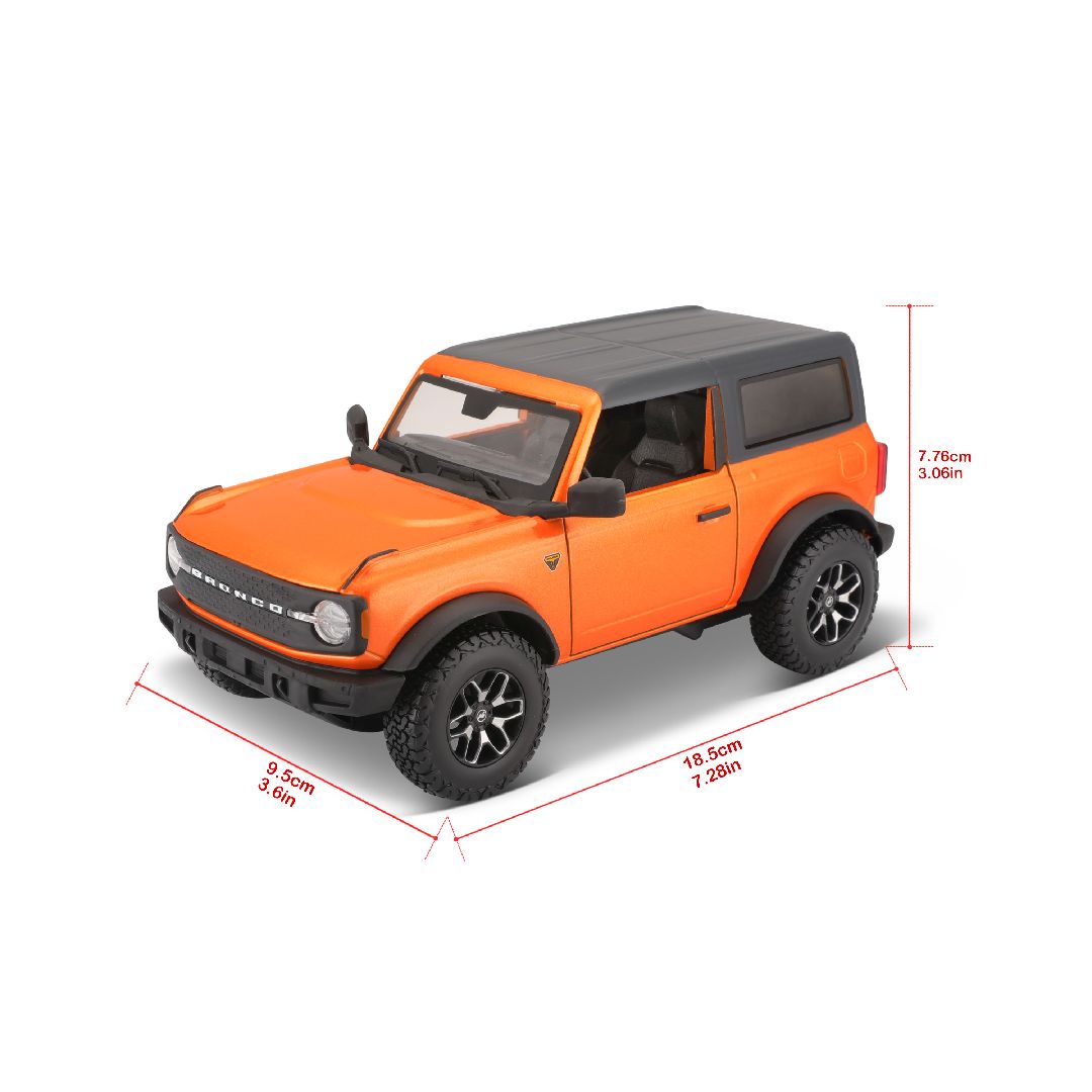 Maisto 1/24 SE 2021 Ford Bronco Badlands 2 dr. - Orange