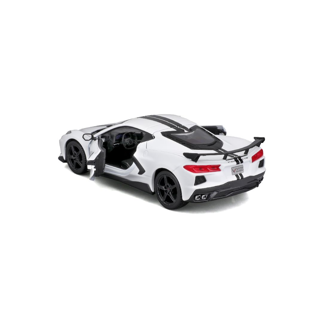 Maisto 1/24 SE 2020 Corvette Stingray Coupe High wing - White