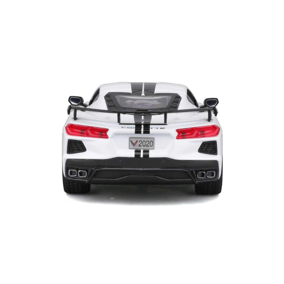 Maisto 1/24 SE 2020 Corvette Stingray Coupe High wing - White