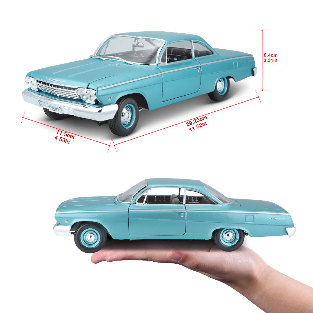 Maisto 1/18 SE 1962 Chevrolet Bel Air - Metallic Light Blue