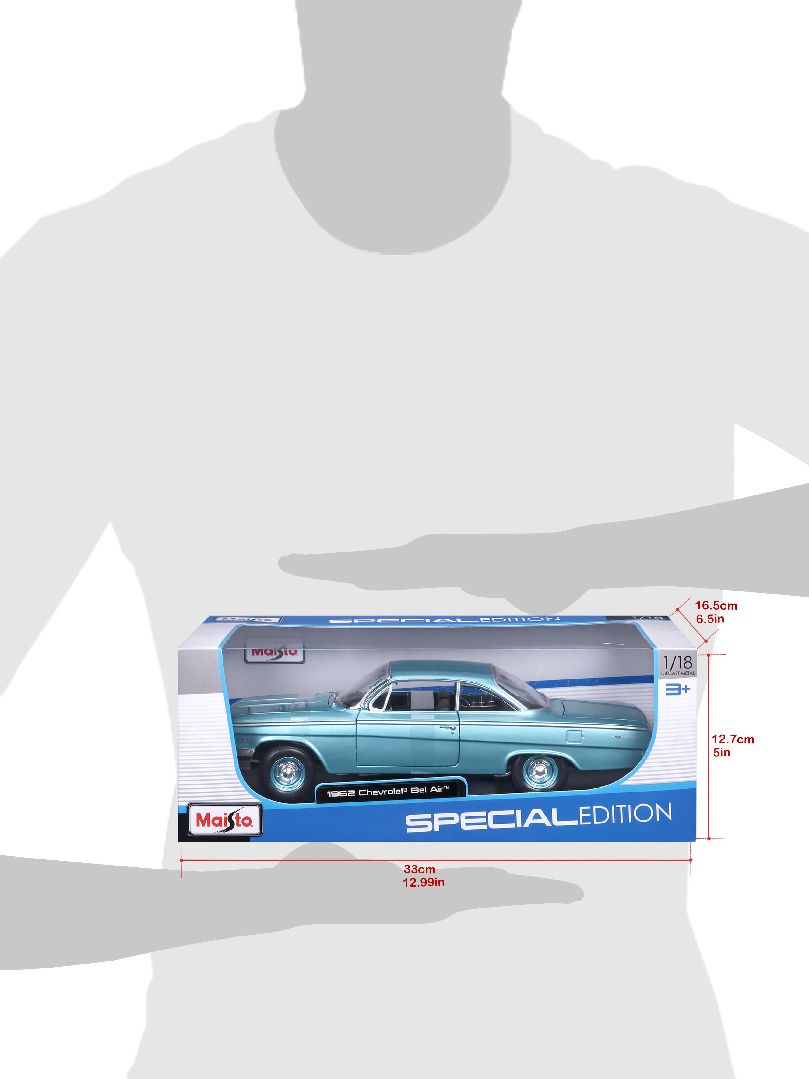 Maisto 1/18 SE 1962 Chevrolet Bel Air - Metallic Light Blue