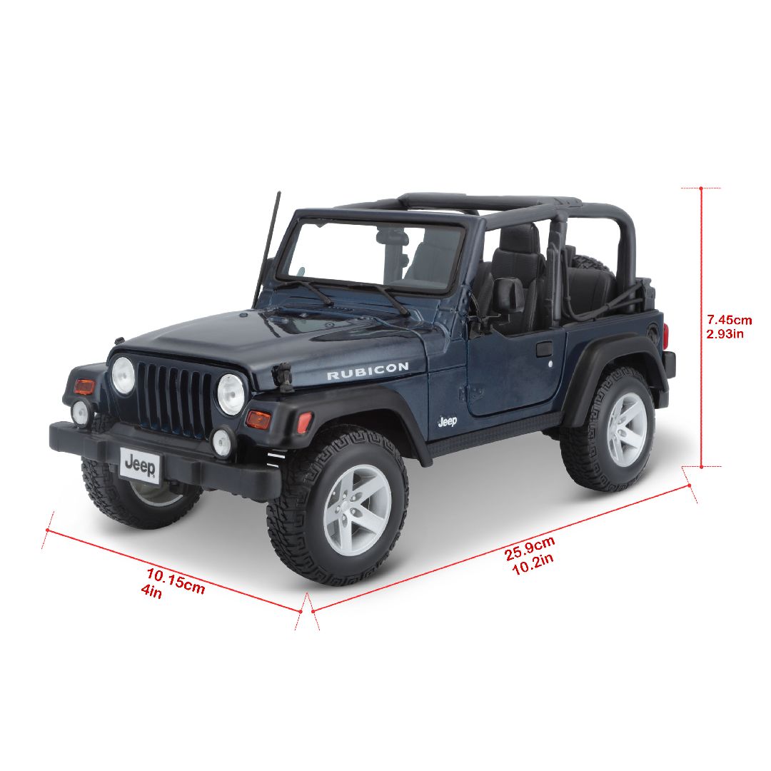 Maisto 1/18 SE Jeep Wrangler Rubicon - Metallic Blue