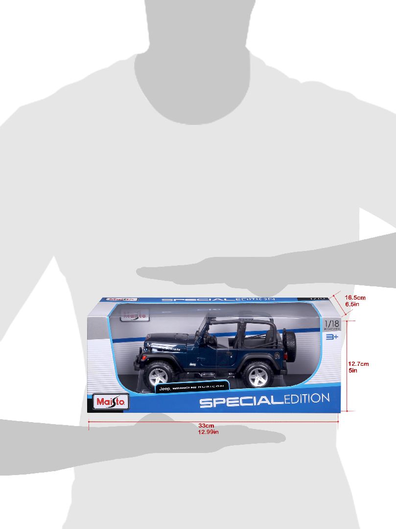 Maisto 1/18 SE Jeep Wrangler Rubicon - Metallic Blue
