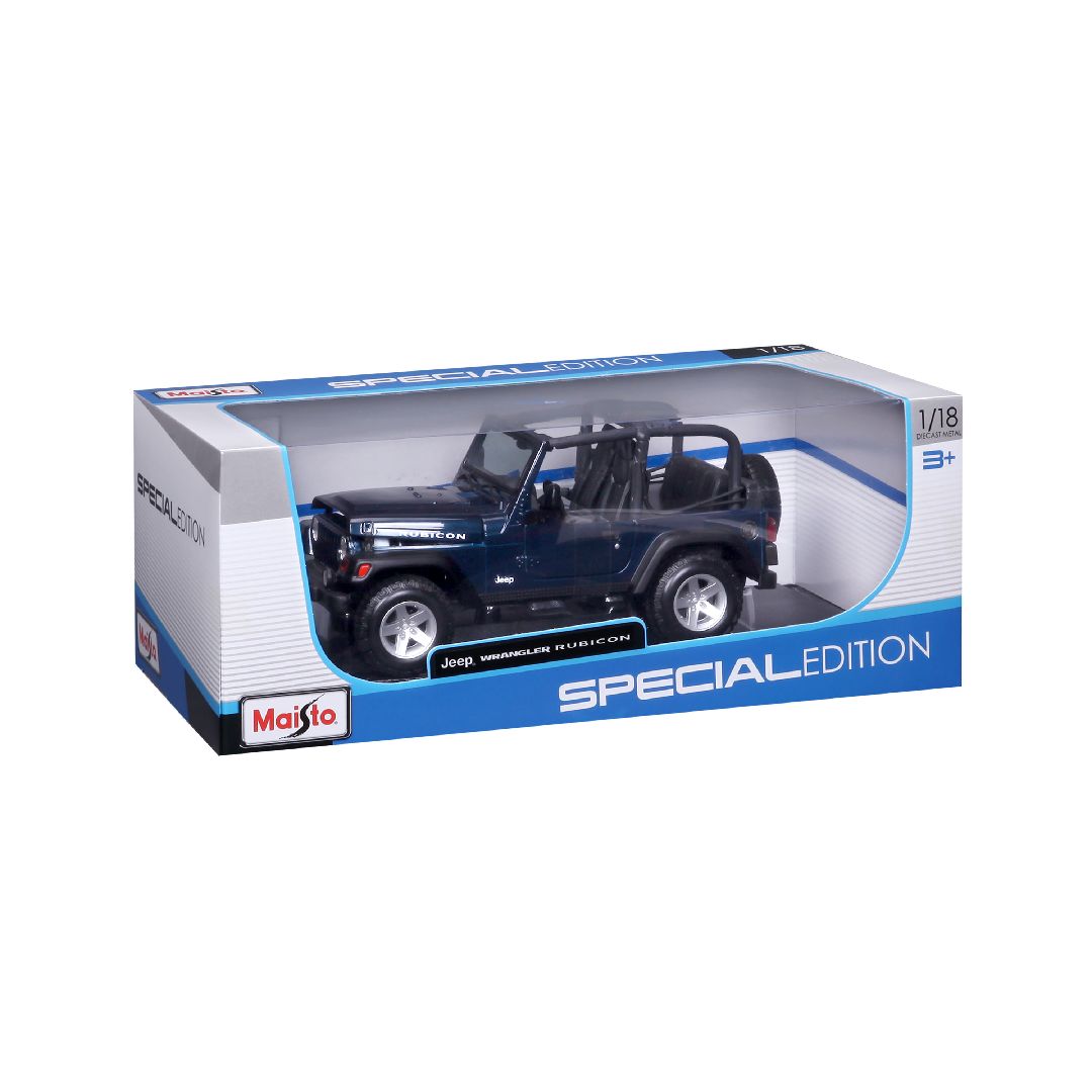 Maisto 1/18 SE Jeep Wrangler Rubicon - Metallic Blue