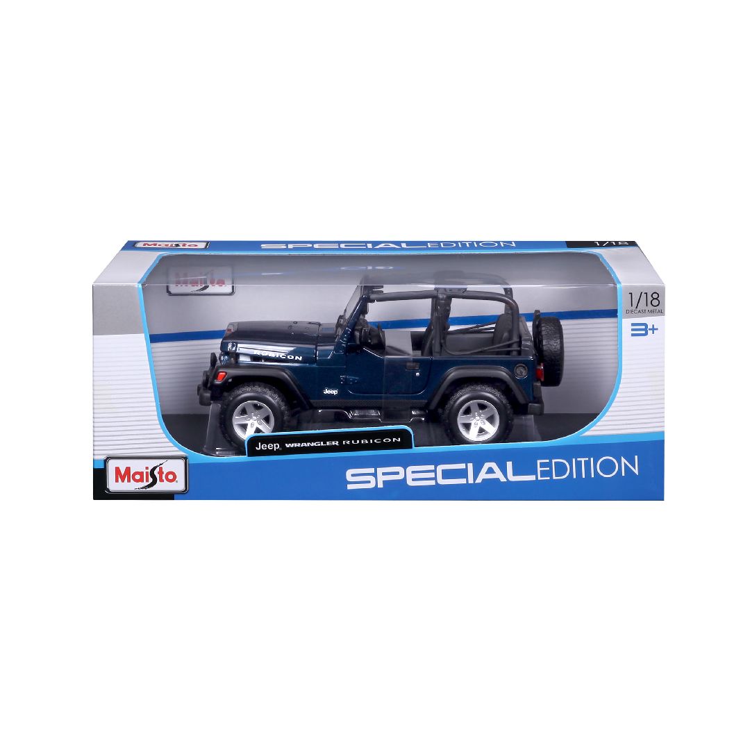 Maisto 1/18 SE Jeep Wrangler Rubicon - Metallic Blue