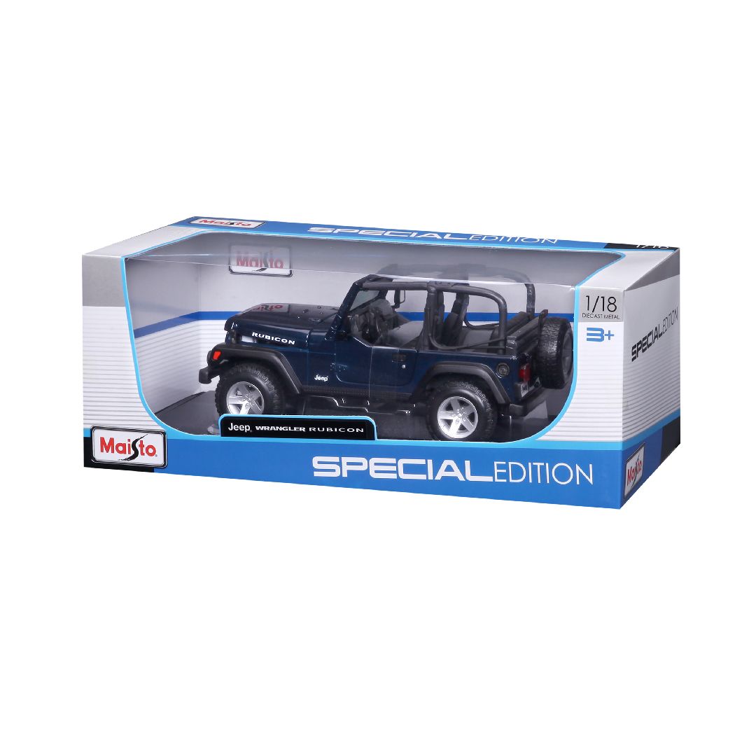 Maisto 1/18 SE Jeep Wrangler Rubicon - Metallic Blue