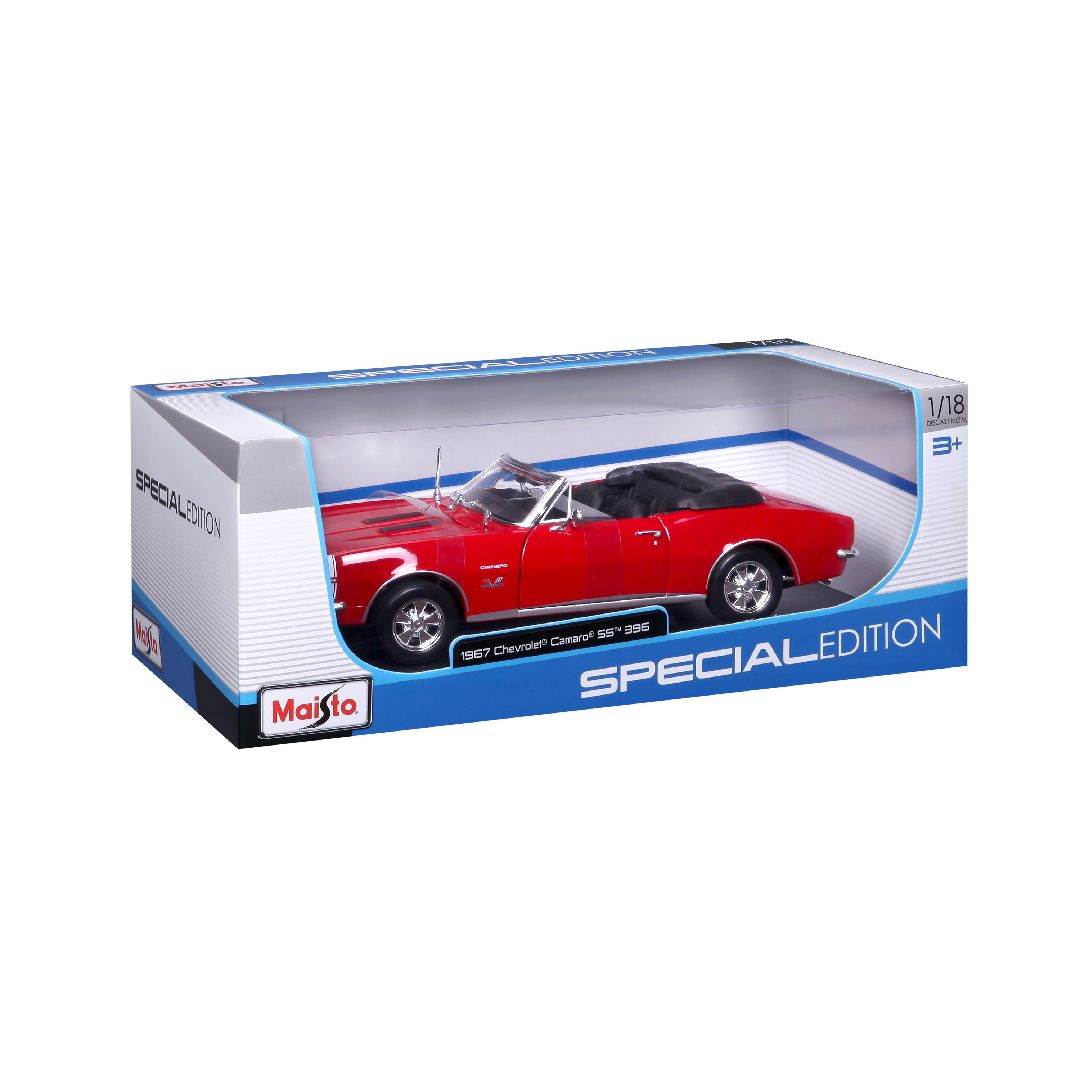 Maisto 1/18 SE 1967 Chevrolet Camaro SS 396 Convertable - Red