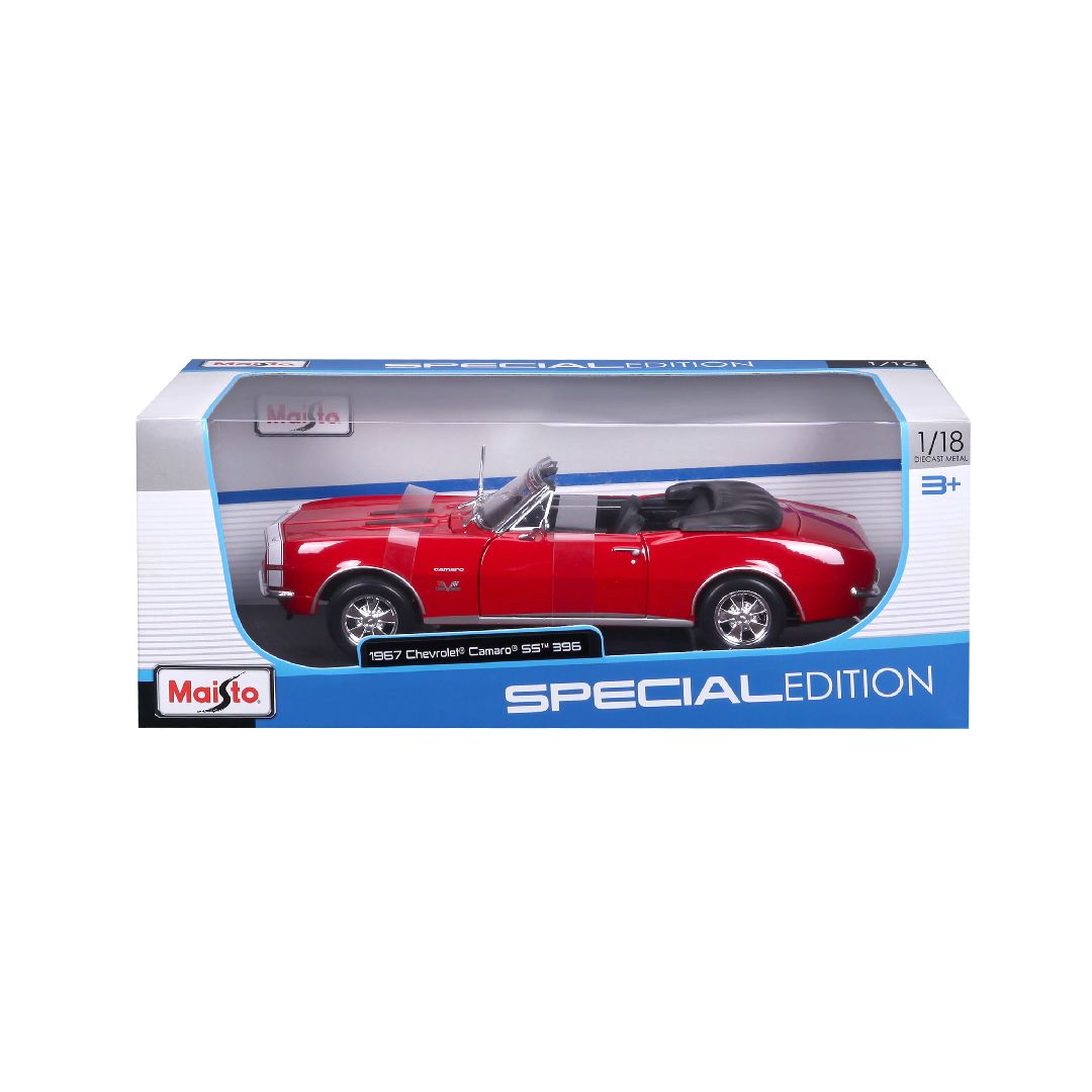 Maisto 1/18 SE 1967 Chevrolet Camaro SS 396 Convertable - Red