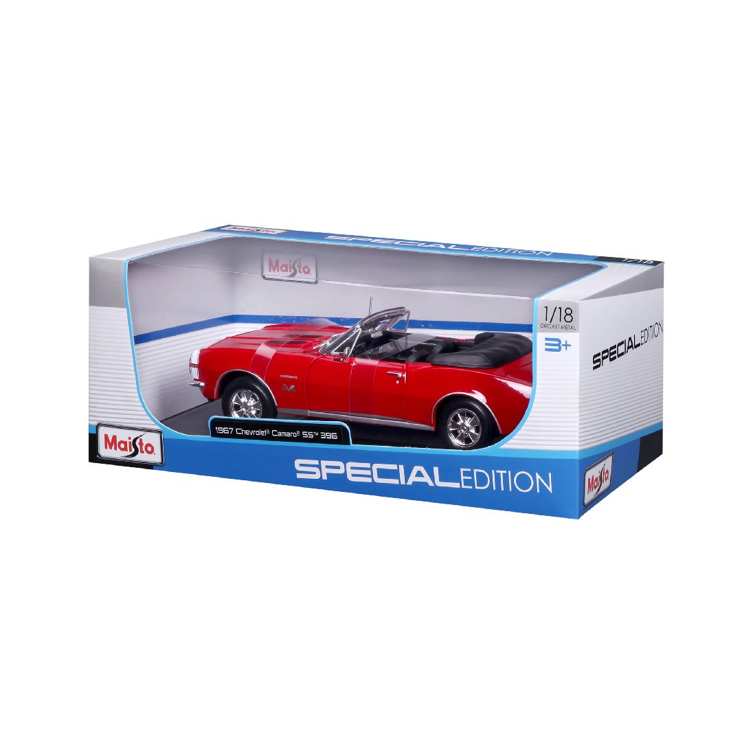Maisto 1/18 SE 1967 Chevrolet Camaro SS 396 Convertable - Red