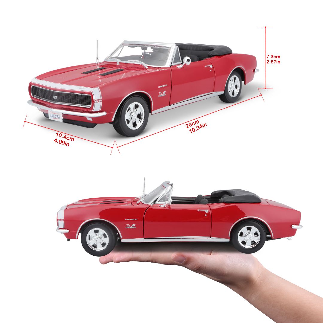 Maisto 1/18 SE 1967 Chevrolet Camaro SS 396 Convertable - Red