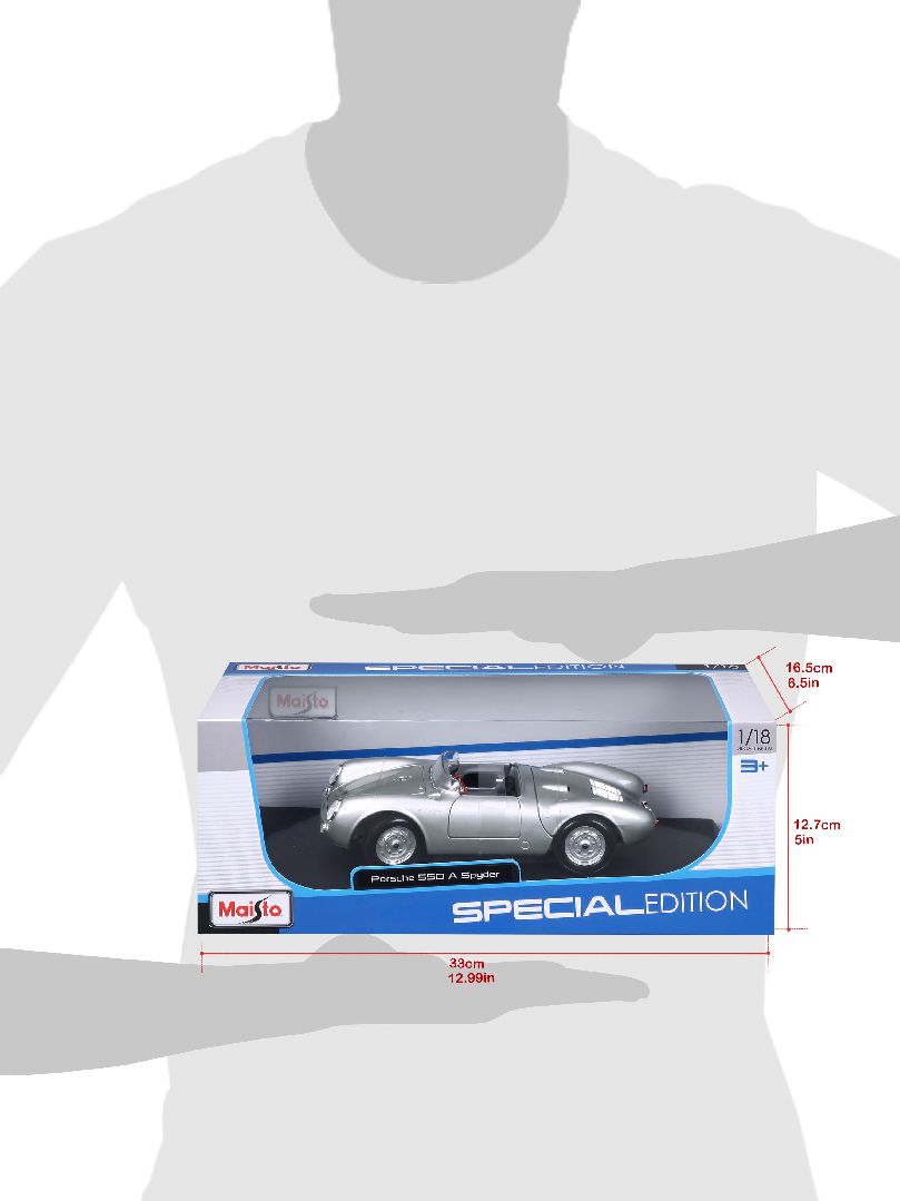 Maisto 1/18 SE 1956 Porsche 550A Spyder (Silver)