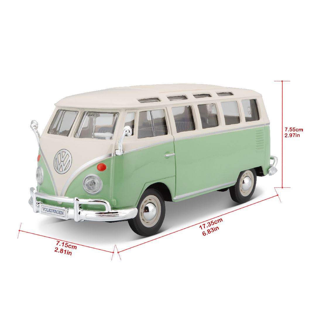 Maisto 1/25 SE Volkswagen Van "Samba" - Green/Cream