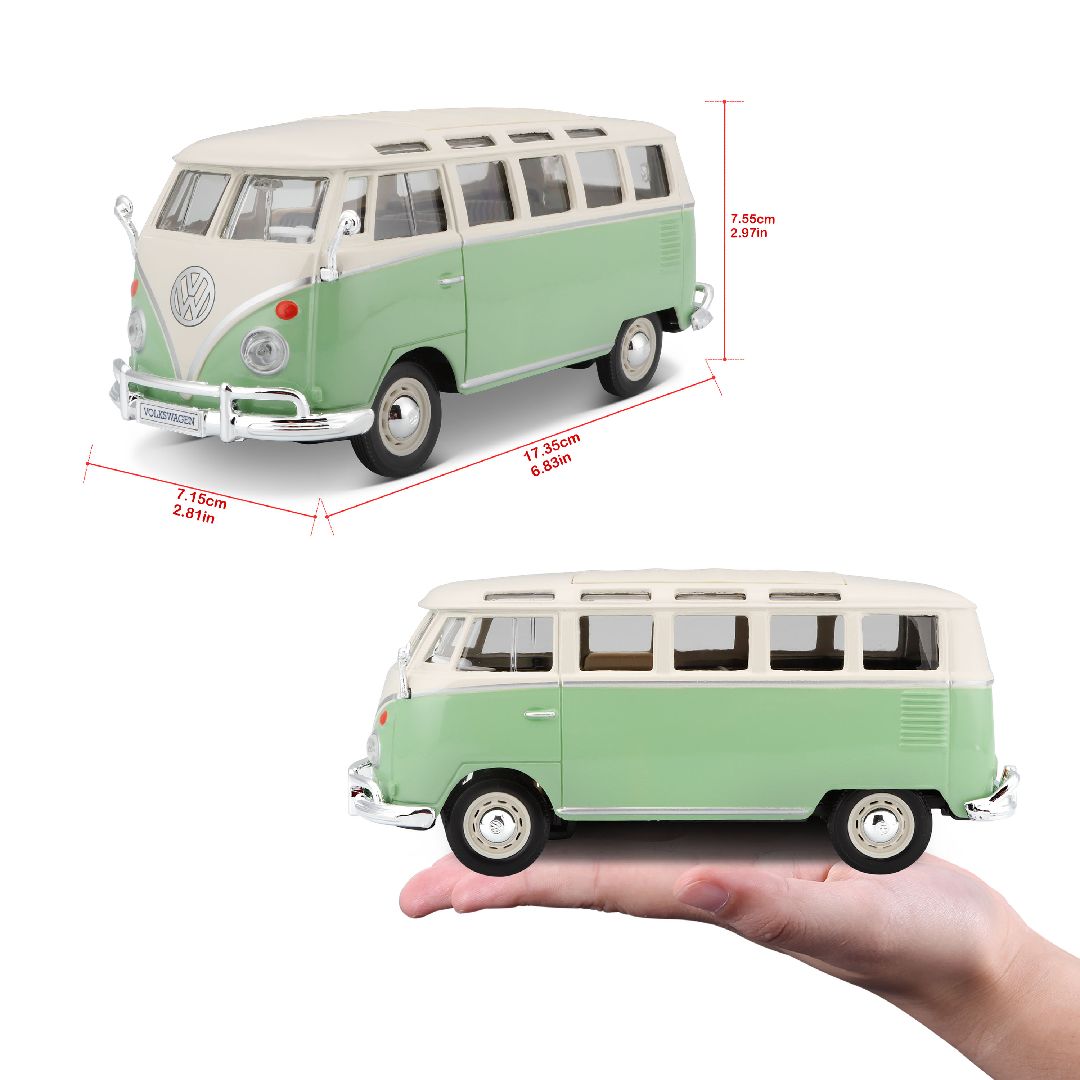 Maisto 1/25 SE Volkswagen Van "Samba" - Green/Cream