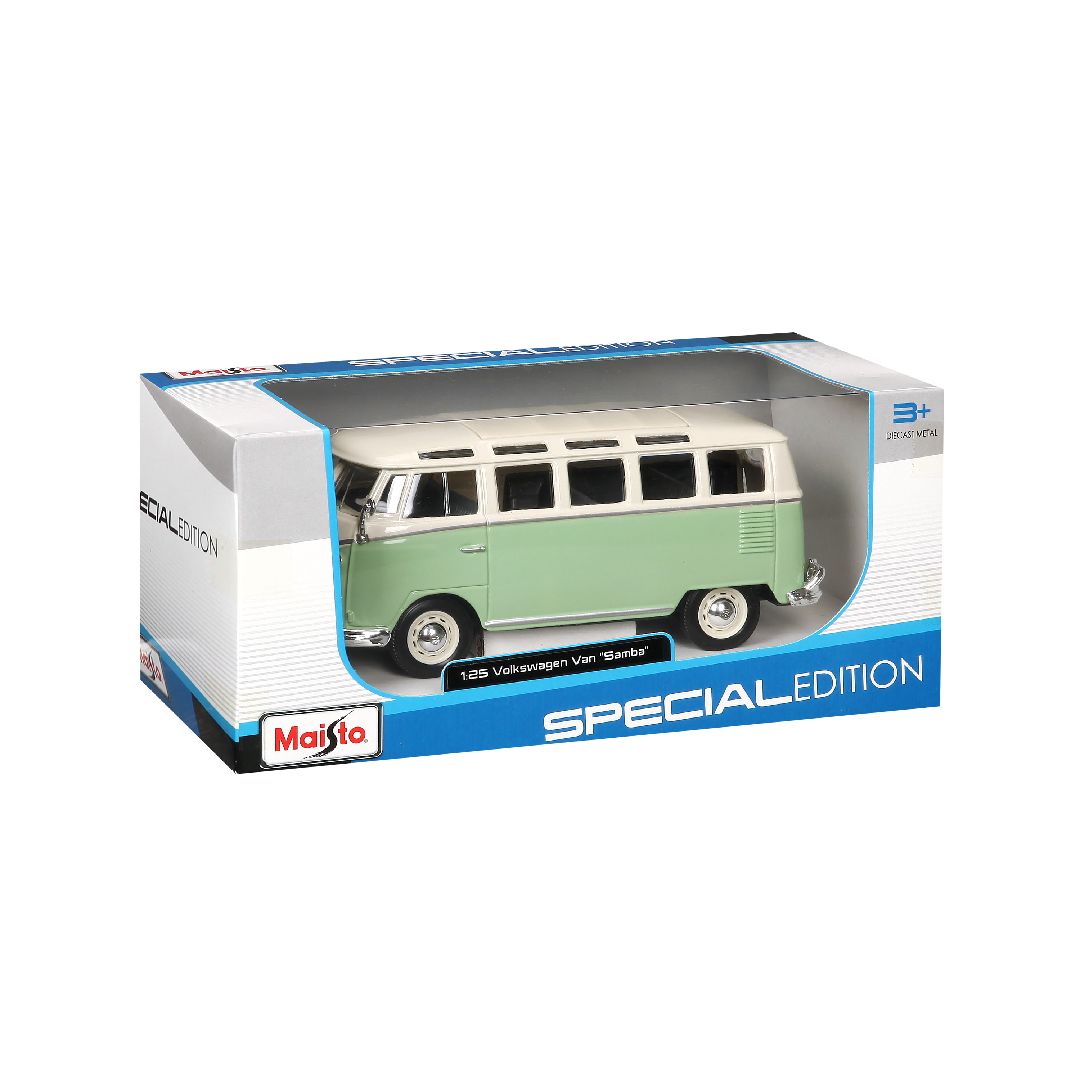 Maisto 1/25 SE Volkswagen Van "Samba" - Green/Cream