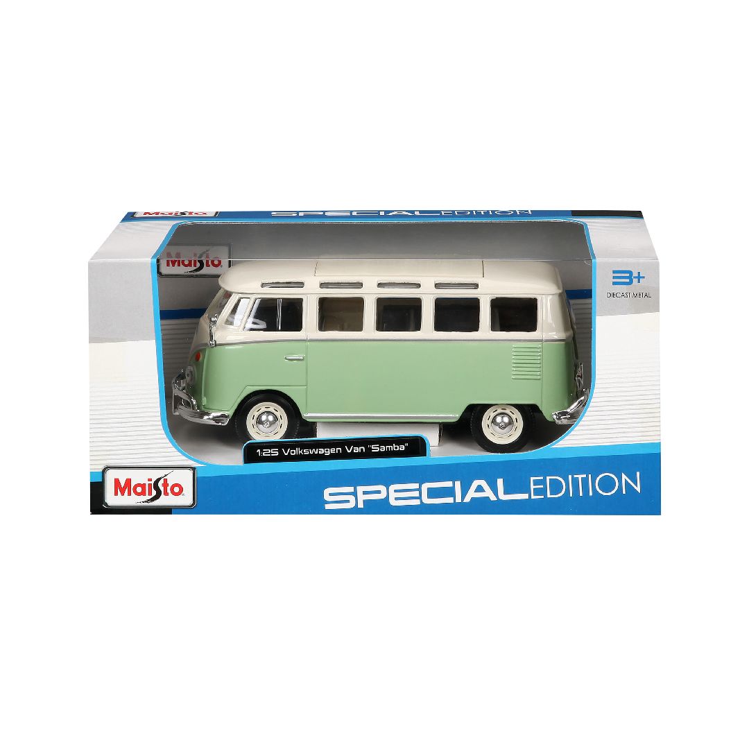 Maisto 1/25 SE Volkswagen Van "Samba" - Green/Cream