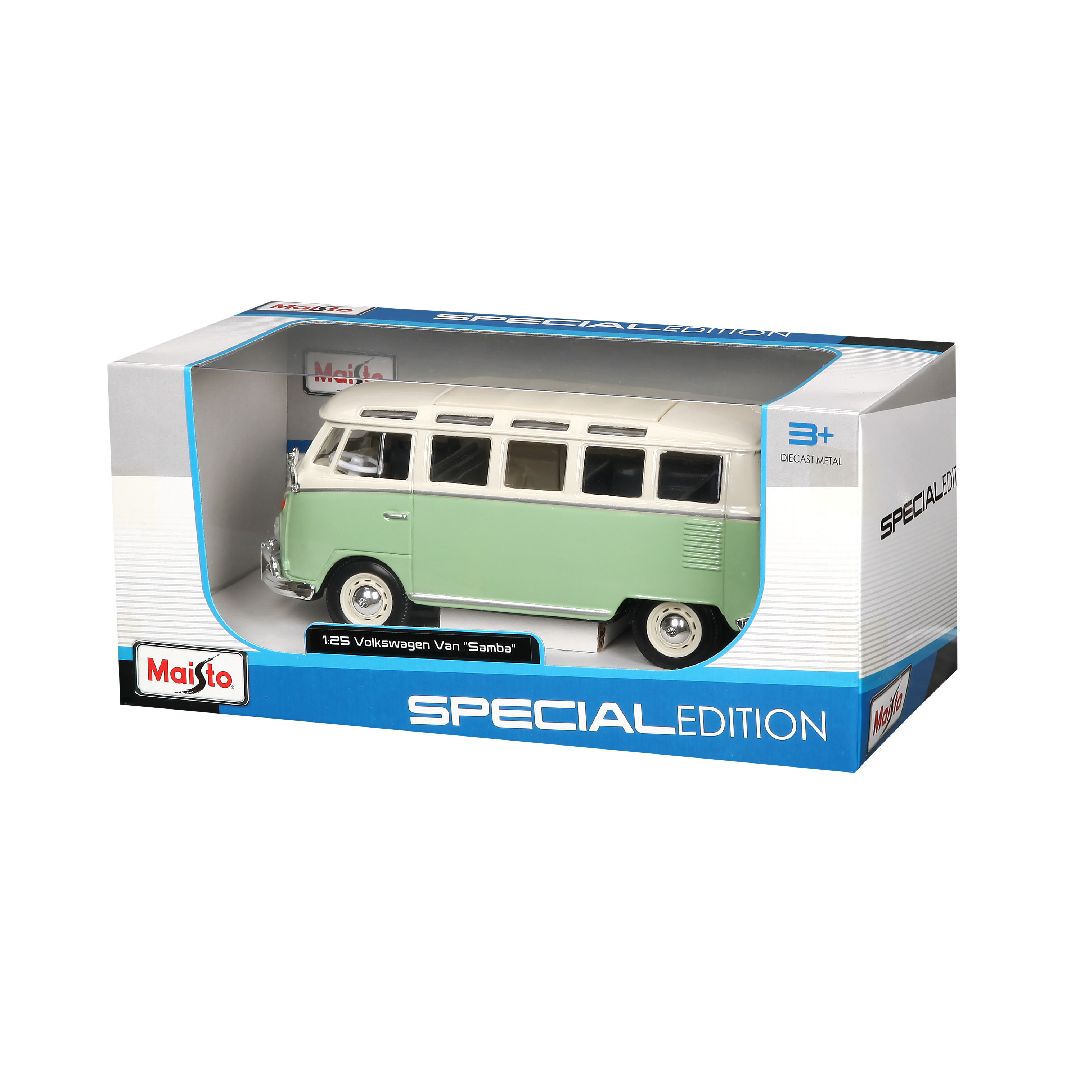 Maisto 1/25 SE Volkswagen Van "Samba" - Green/Cream