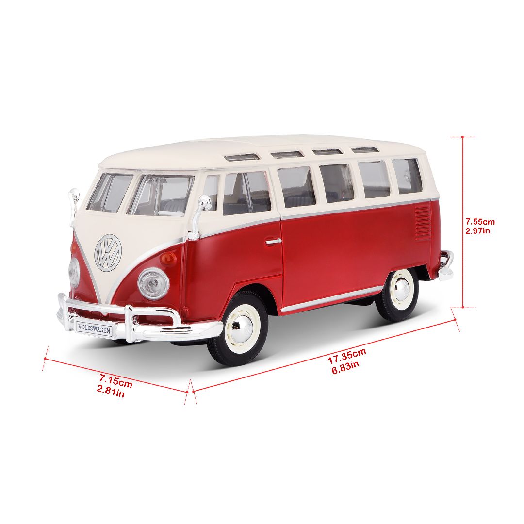 Maisto 1/25 SE Volkswagen Van "Samba" (White/Red)