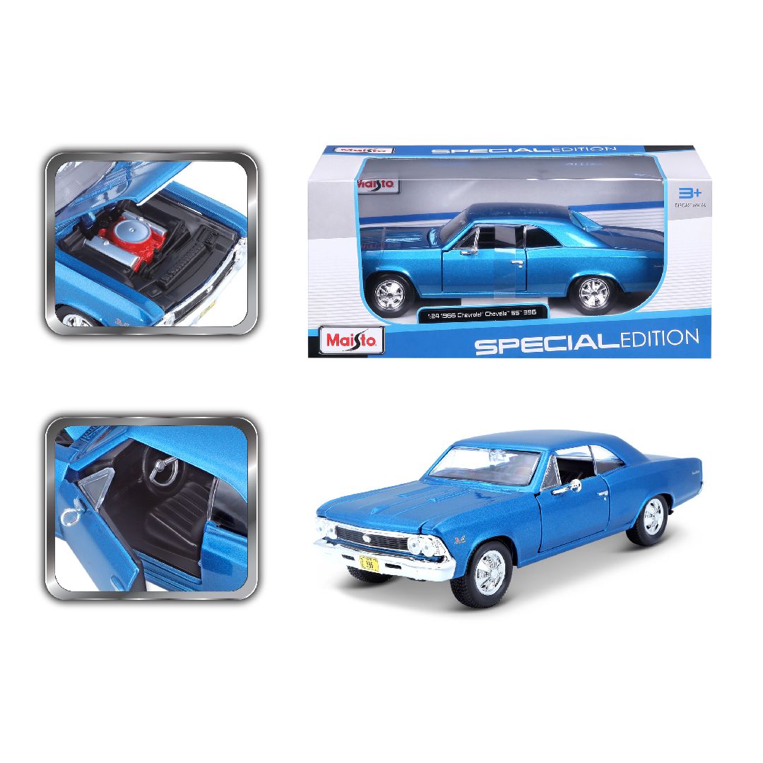 Maisto 1/24 SE 1966 Chevrolet Chevelle SS 396 (Metallic Blue)