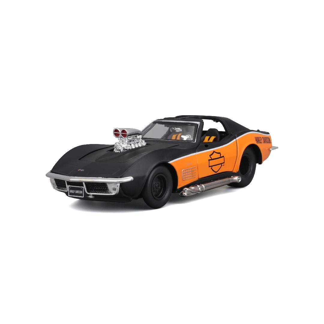 Maisto 1/25 H-D Custom 1970 Chevy Corvette (Black/Orange)