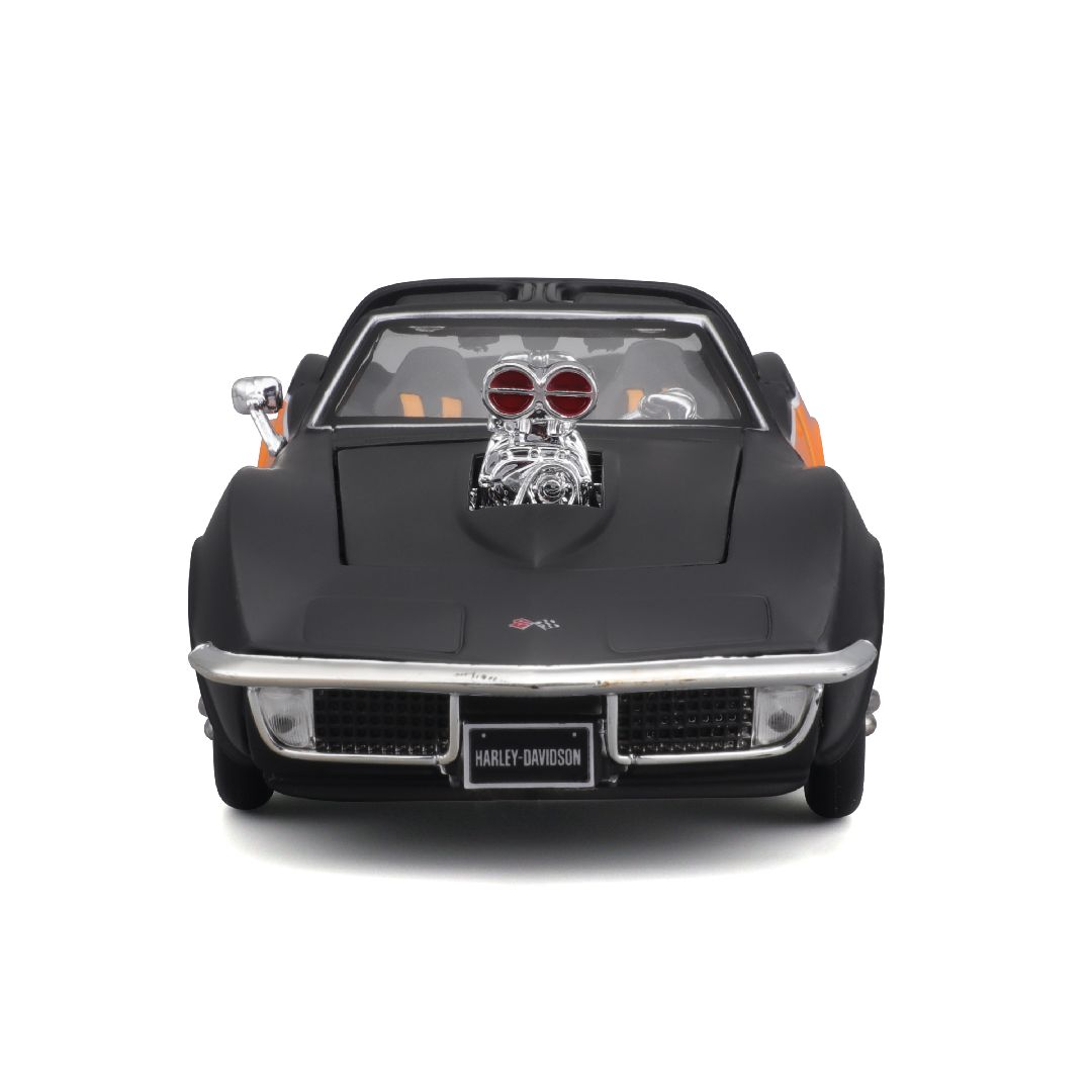 Maisto 1/25 H-D Custom 1970 Chevy Corvette (Black/Orange)