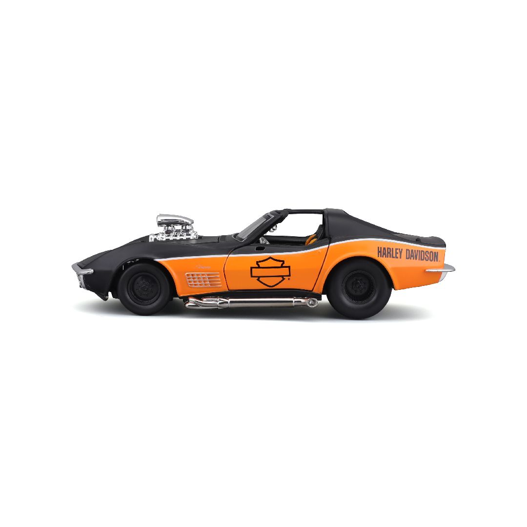 Maisto 1/25 H-D Custom 1970 Chevy Corvette (Black/Orange)