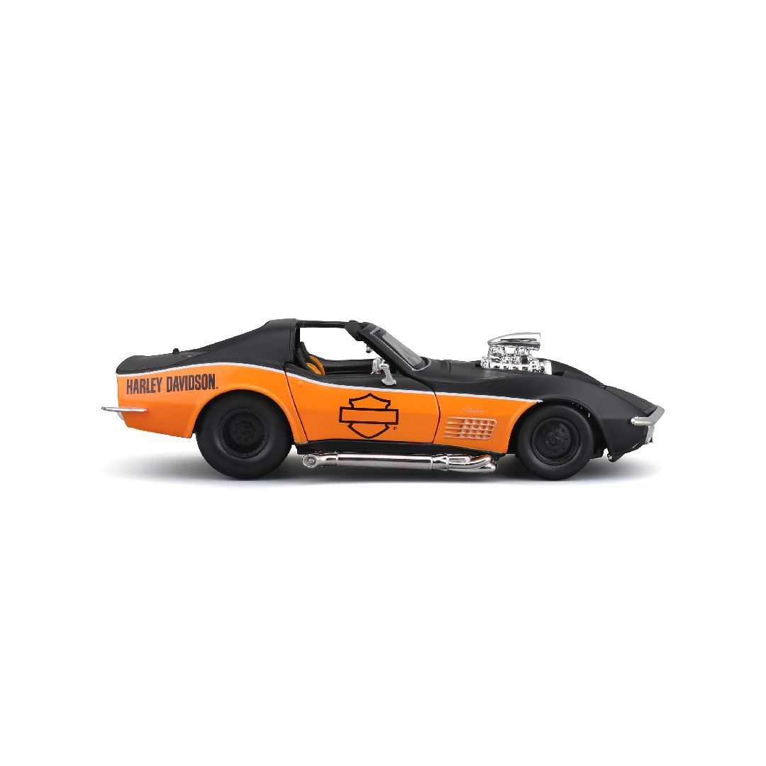 Maisto 1/25 H-D Custom 1970 Chevy Corvette (Black/Orange)