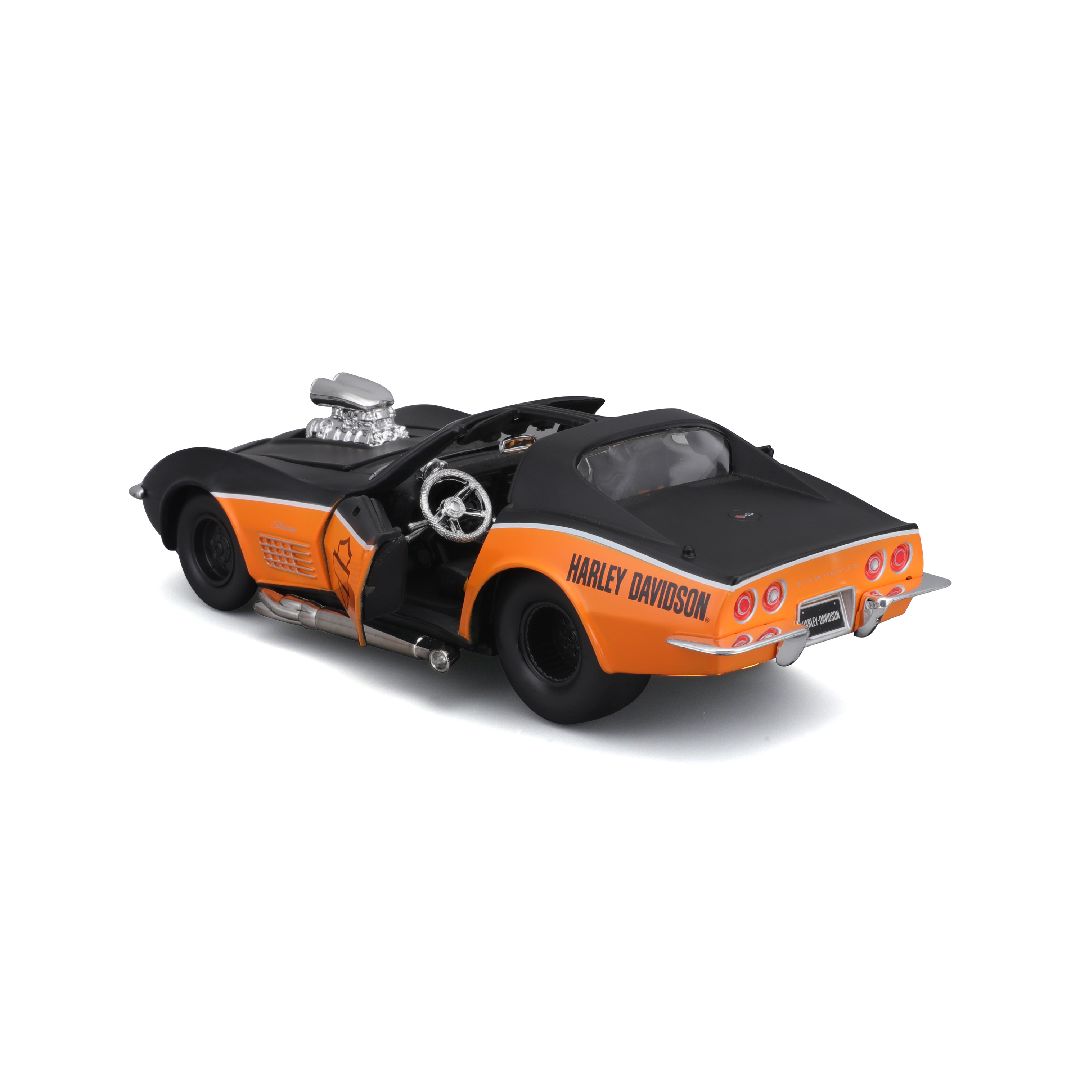 Maisto 1/25 H-D Custom 1970 Chevy Corvette (Black/Orange)