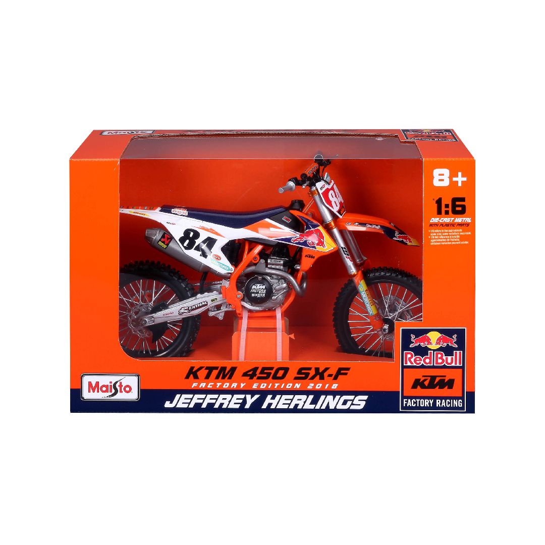 Maisto 1/6 Red Bull KTM Superbike SX 450 (2018) - #84 Herlings