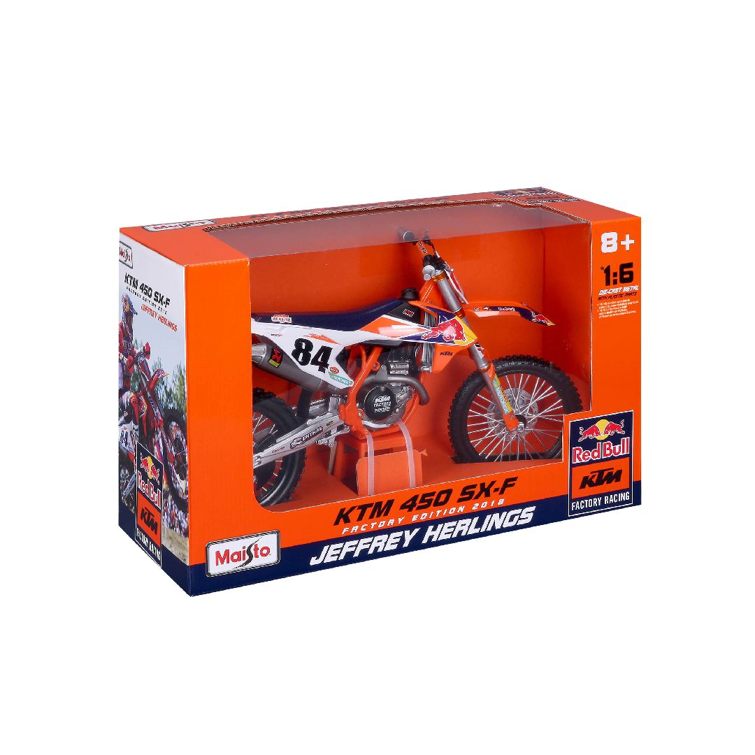 Maisto 1/6 Red Bull KTM Superbike SX 450 (2018) - #84 Herlings