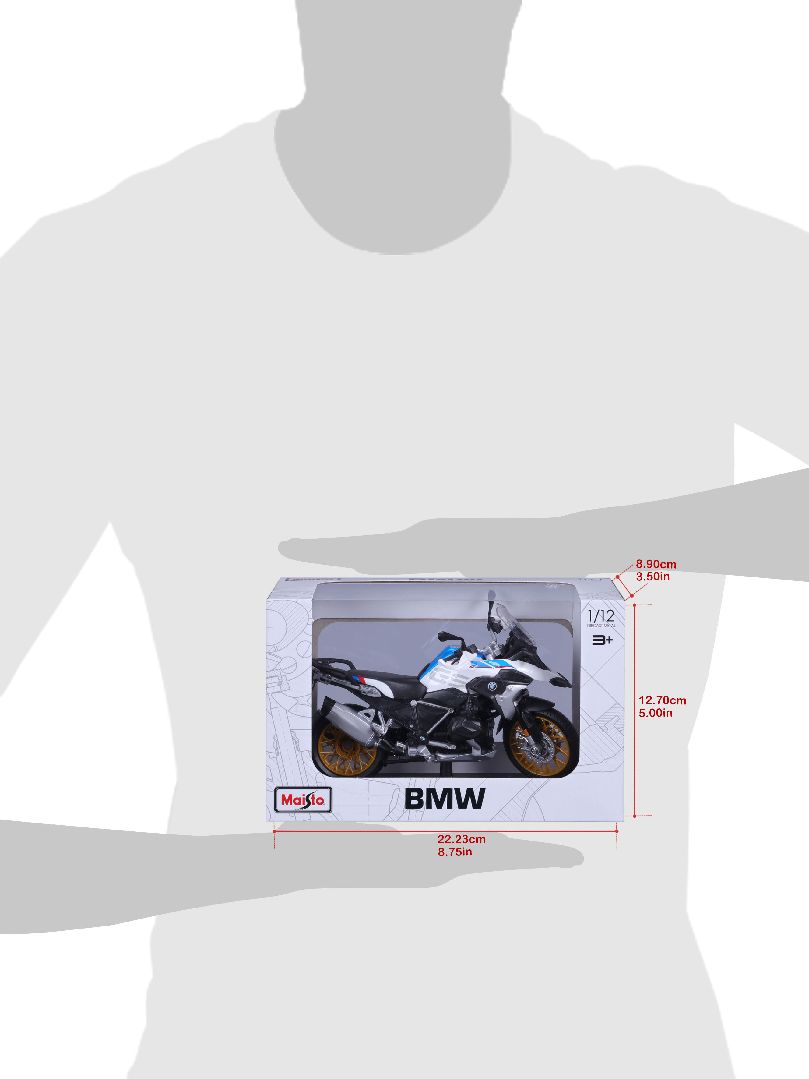 Maisto 1/12 MC SE BMW R1250 GS w/stand - White/Red/Blue