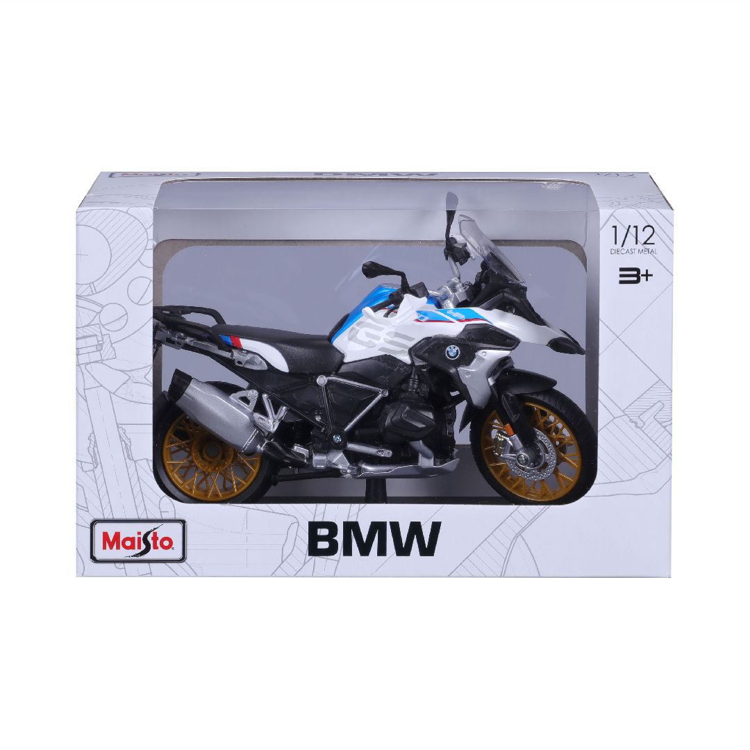 Maisto 1/12 MC SE BMW R1250 GS w/stand - White/Red/Blue