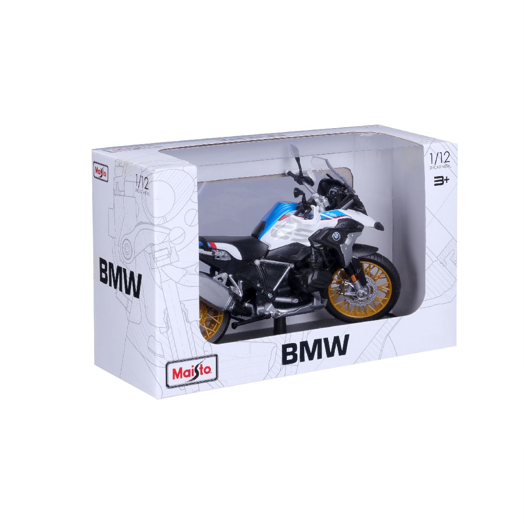 Maisto 1/12 MC SE BMW R1250 GS w/stand - White/Red/Blue