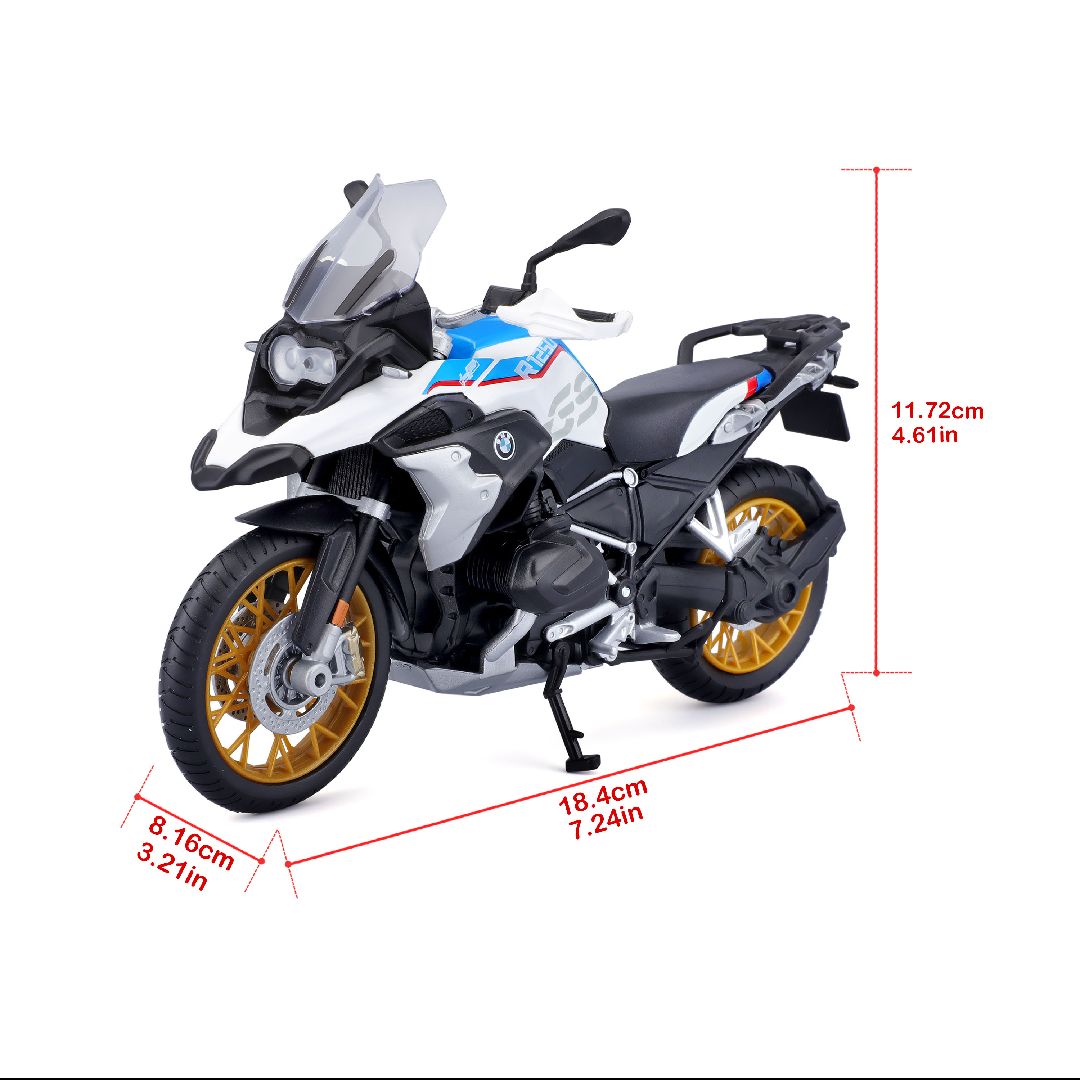 Maisto 1/12 MC SE BMW R1250 GS w/stand - White/Red/Blue