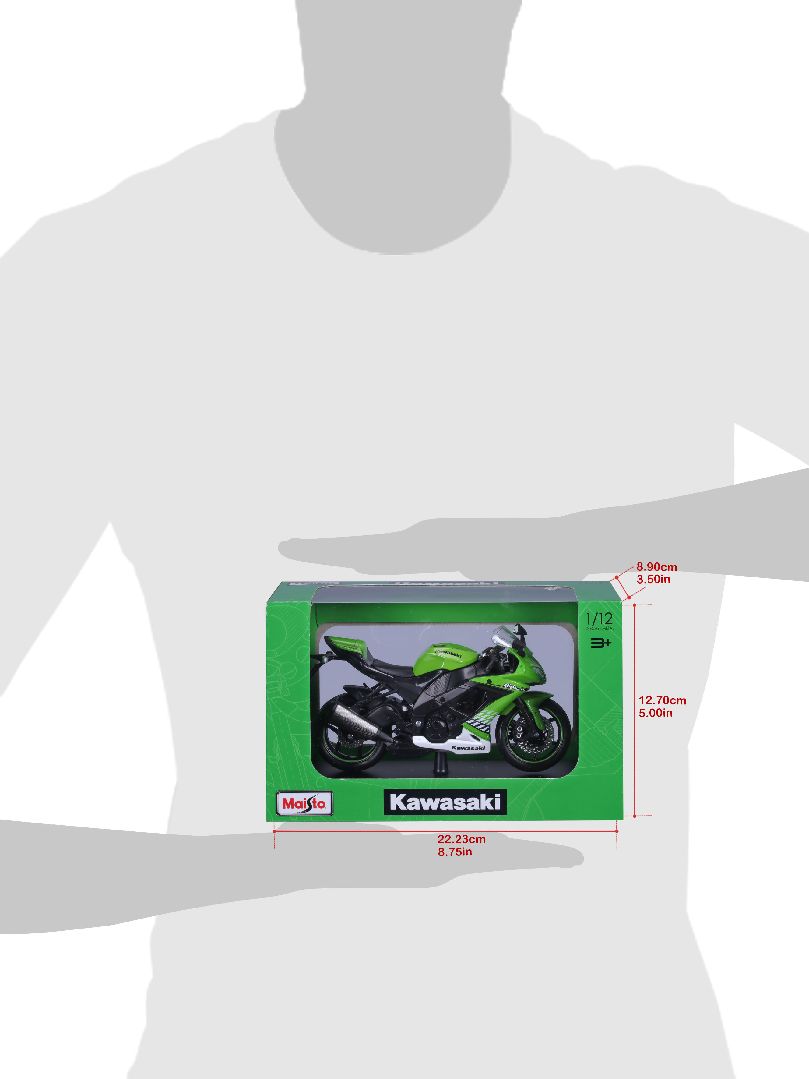 Maisto 1/12 MC SE Kawasaki Ninja ZX-10R w/stand - Green