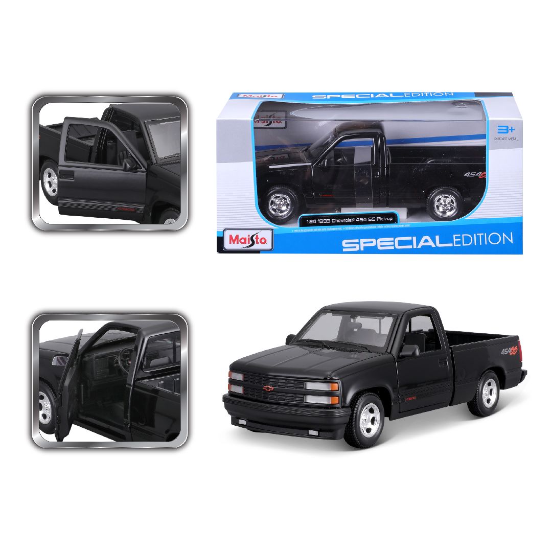 Maisto 1/24 SE 1993 Chevrolet 454 SS Pickup Truck - Black
