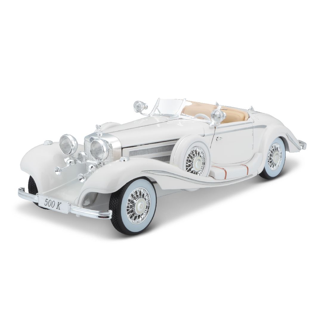 Maisto 1/18 PE 1936 M-B 500 K Typ Specialroadster (White)