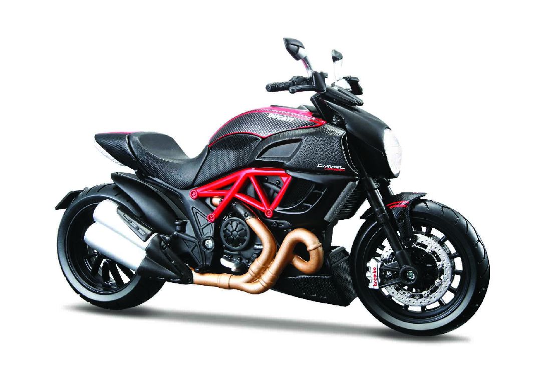 Maisto 1/12 Assembly Line Ducati Diavel Carbon - Red/Black