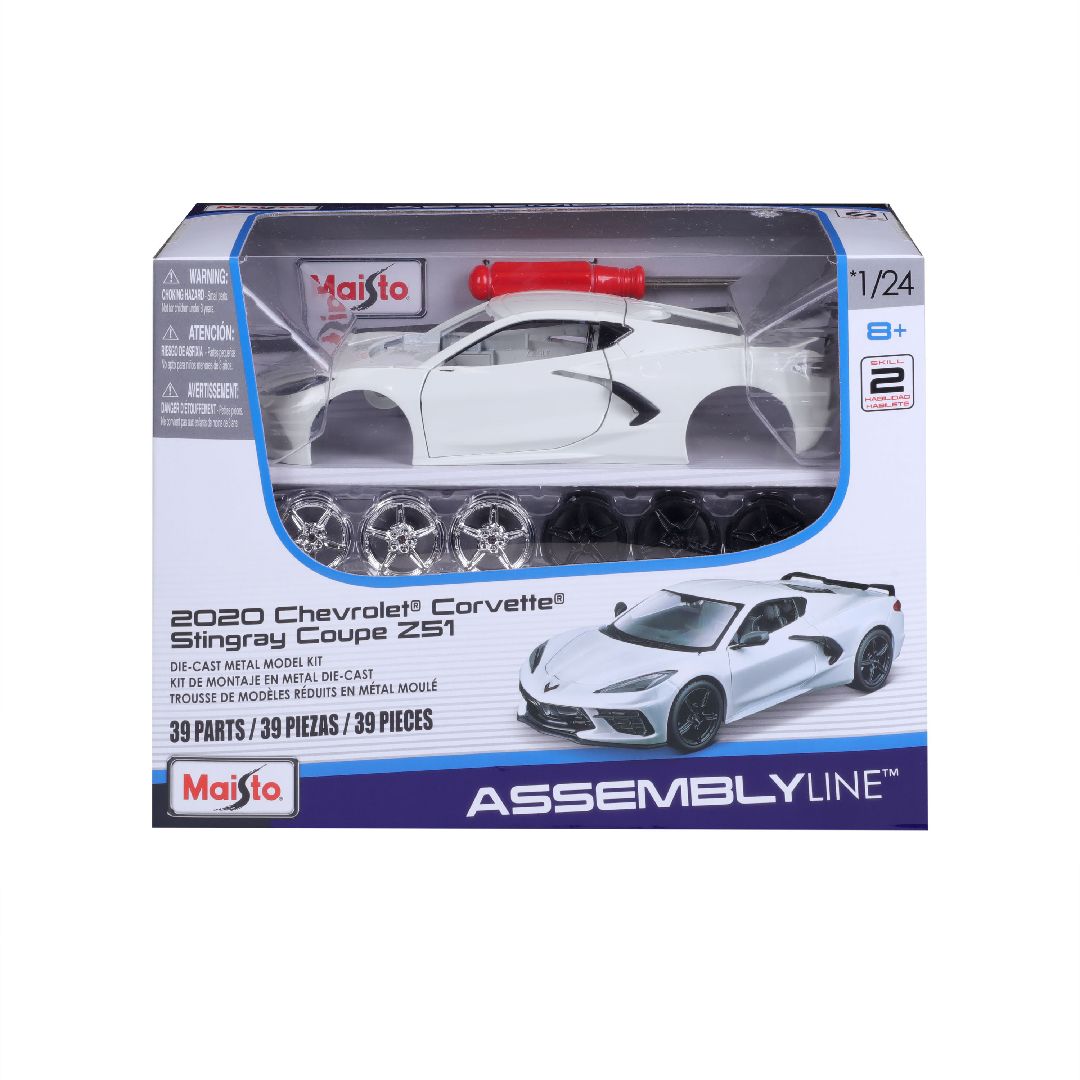 Maisto 1/24 AL 2020 Chevrolet Corvette Stingray Coupe (White)