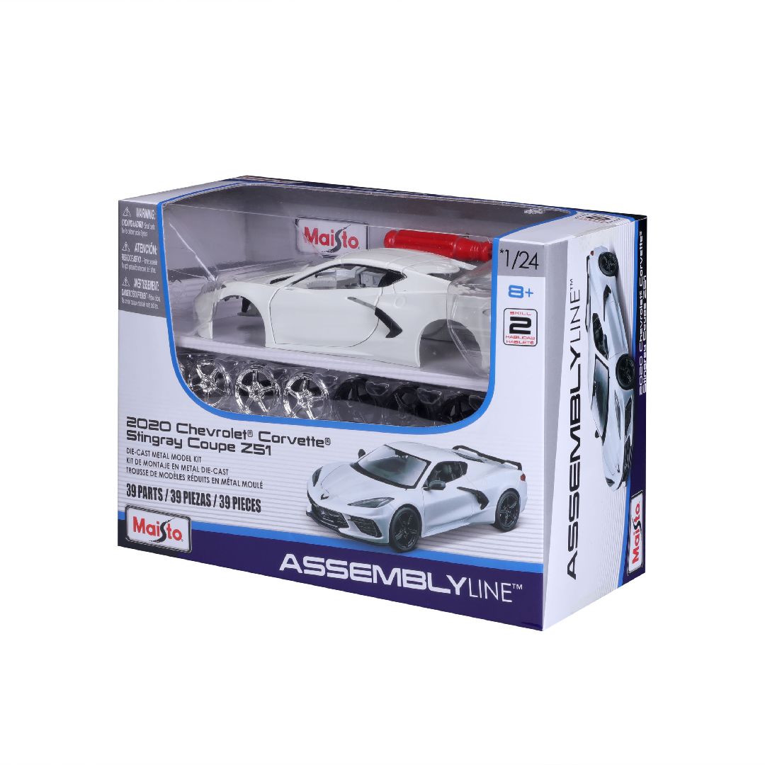 Maisto 1/24 AL 2020 Chevrolet Corvette Stingray Coupe (White)