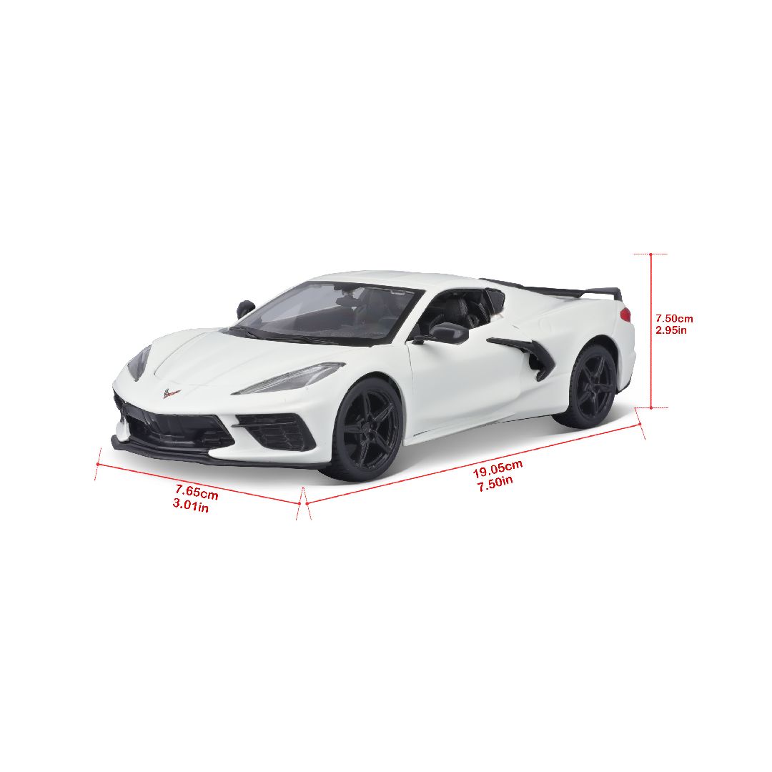 Maisto 1/24 AL 2020 Chevrolet Corvette Stingray Coupe (White)