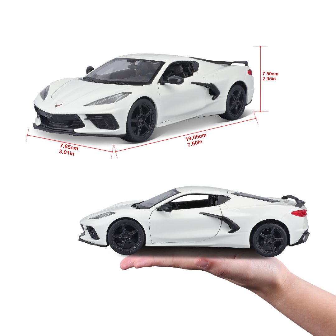 Maisto 1/24 AL 2020 Chevrolet Corvette Stingray Coupe (White)