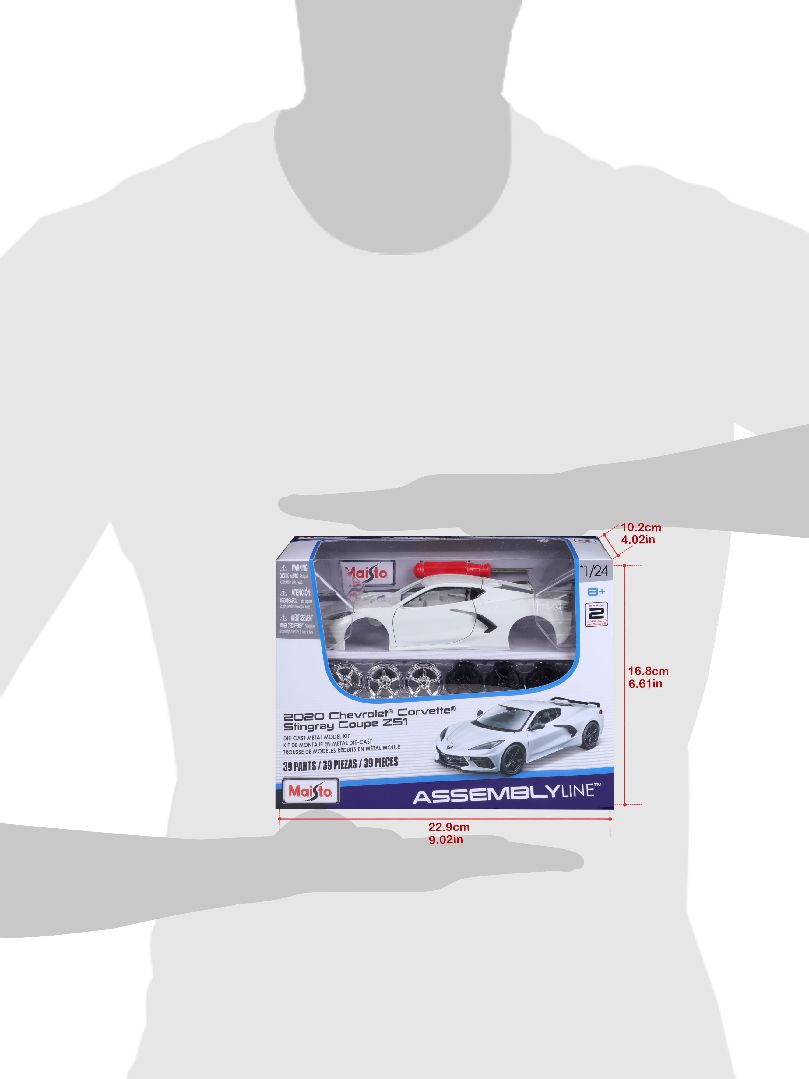 Maisto 1/24 AL 2020 Chevrolet Corvette Stingray Coupe (White)