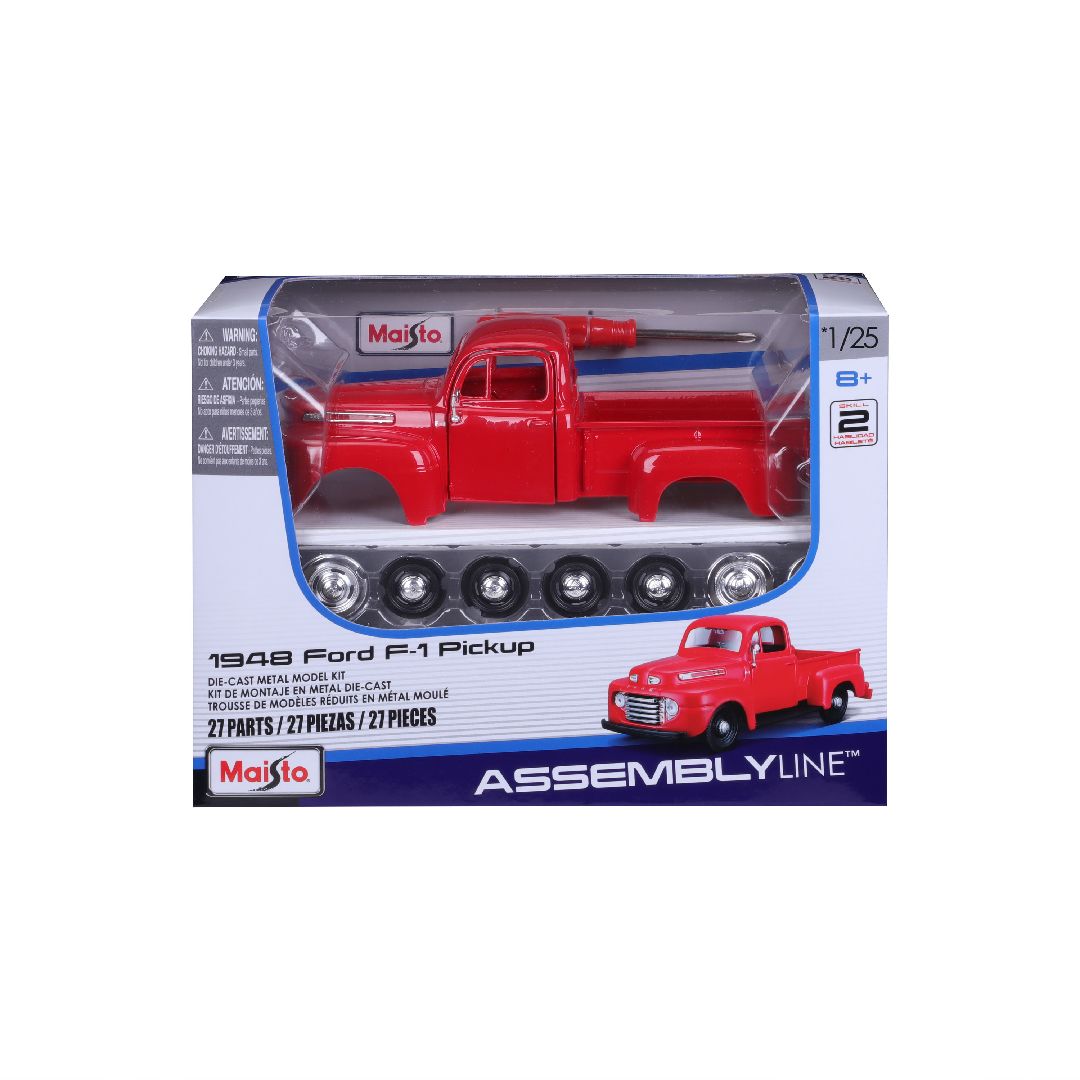 Maisto 1/24 AL 1948 Ford F-1 Pick-up (Red) - Click Image to Close