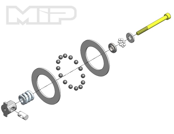 MIP Super Diff, Carbide Rebuild Kit, TLR 22 Series - Click Image to Close