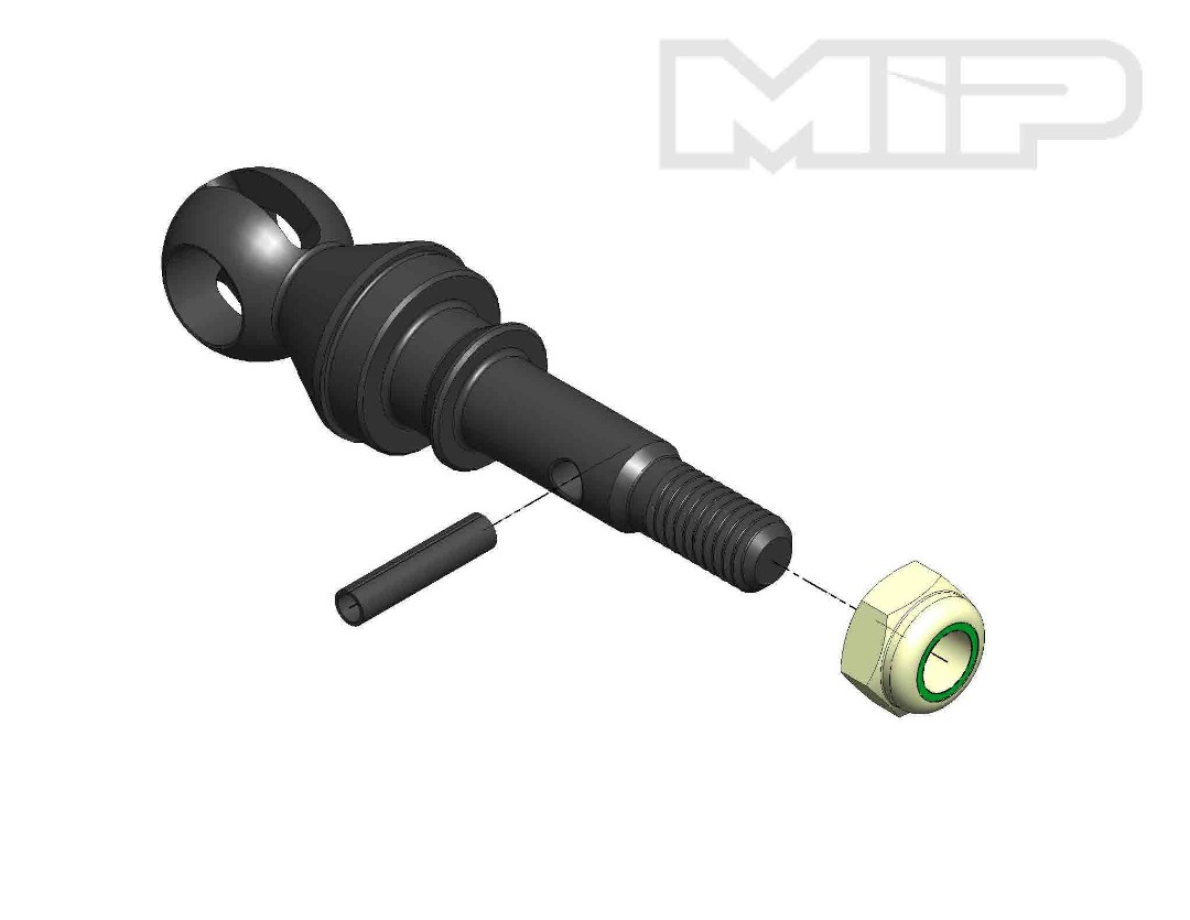 MIP X-Duty, CVD Axle, 17mm Offset with 12x6mm Bearing - Click Image to Close