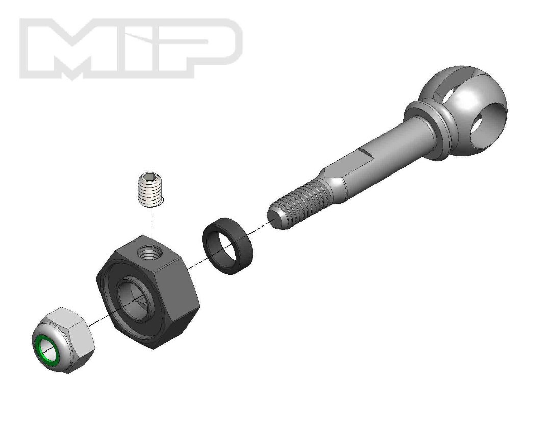 MIP X-Duty, CVD Axle, 10mm Offset w/ 5mm Bearing - Click Image to Close