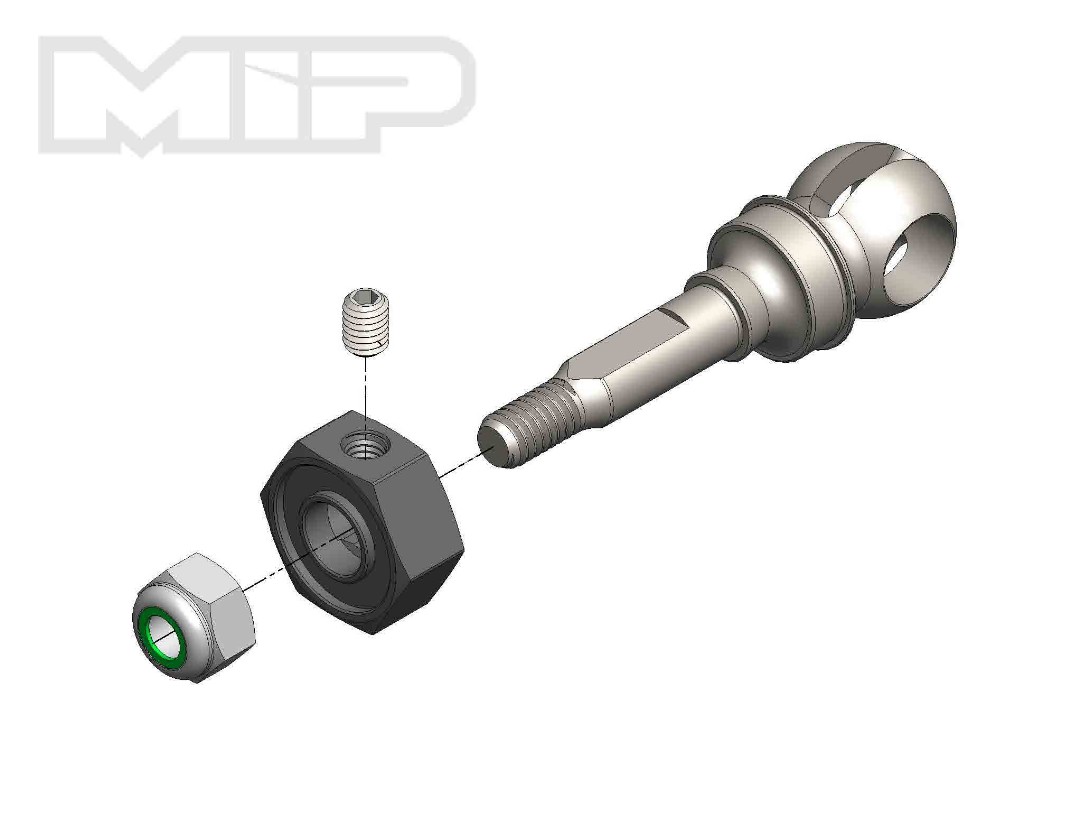 MIP X-Duty, CVD Axle, 11mm Offset w/ 10mm x 5mm Bearing - Click Image to Close