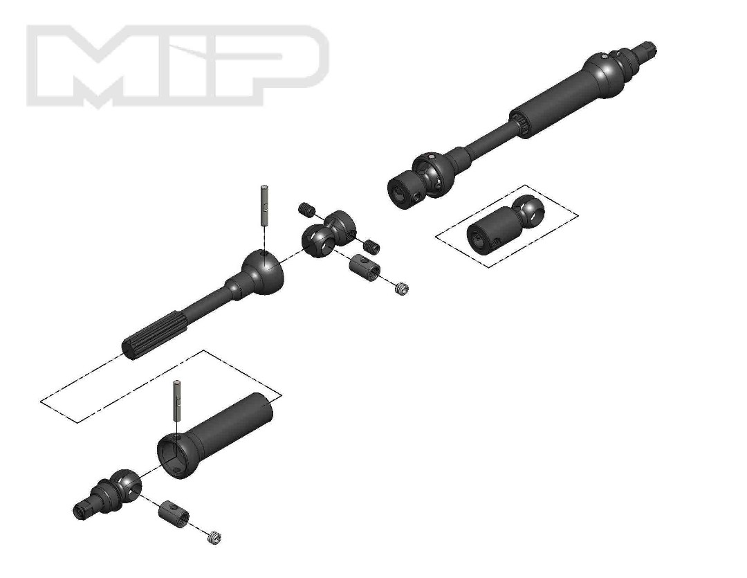 MIP X-Duty, Center Drive Kit, 95mm to 130mm w/ 5mm Hubs