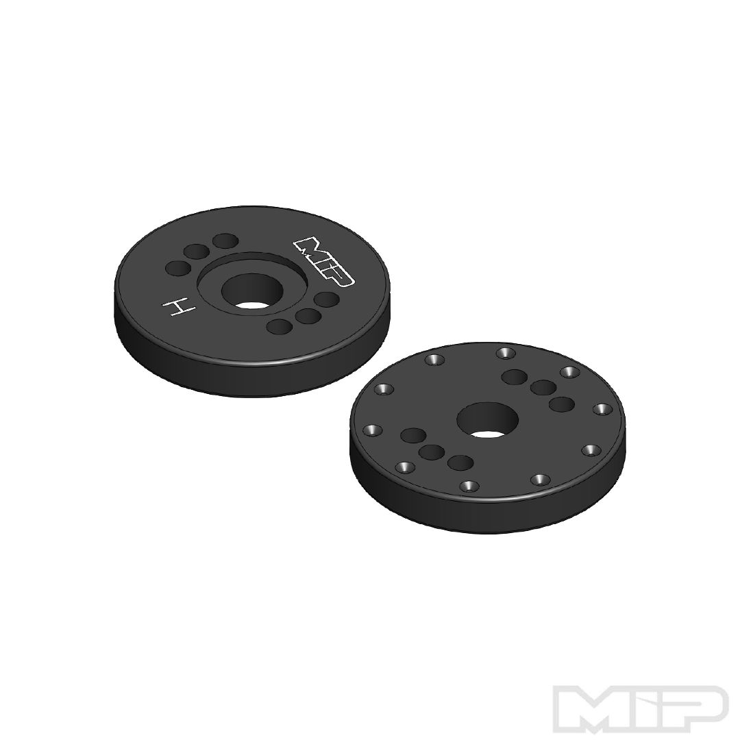 MIP Bypass1 Hi-Flow Pistons, 10-Hole x Blank, 1/8th Scale (2) - Click Image to Close