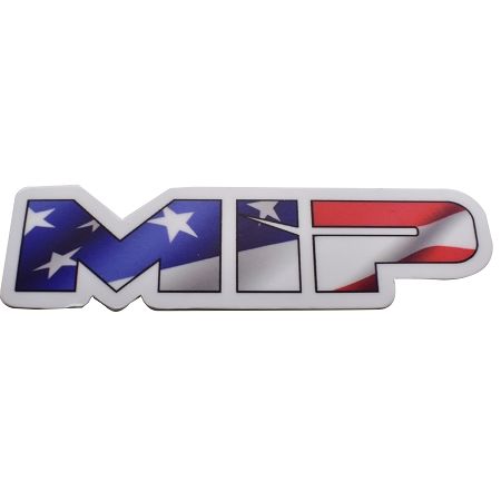 MIP American Flag, Die Cut Vinyl Sticker, 3.73" x 1" - Click Image to Close